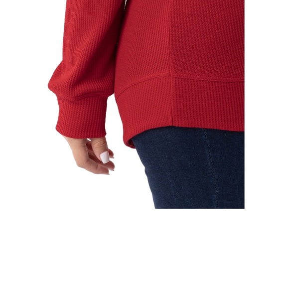 Holiday Time women’s Christmas graphic thermal hoodie; size: Small(4-6) - Picture 4 of 6